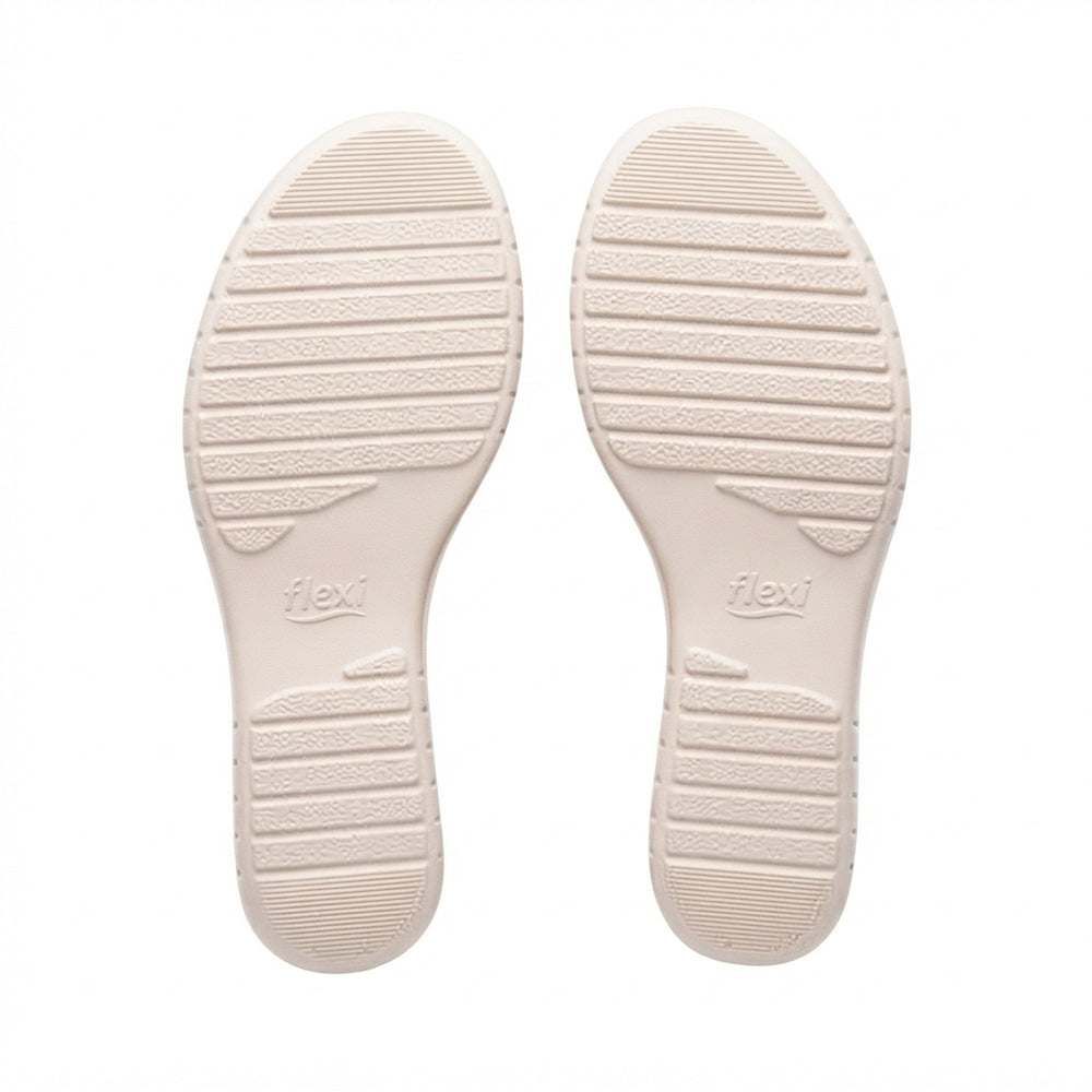 Sandalia De Plataforma Para Dama Flexi 113326 Beige Ab0701