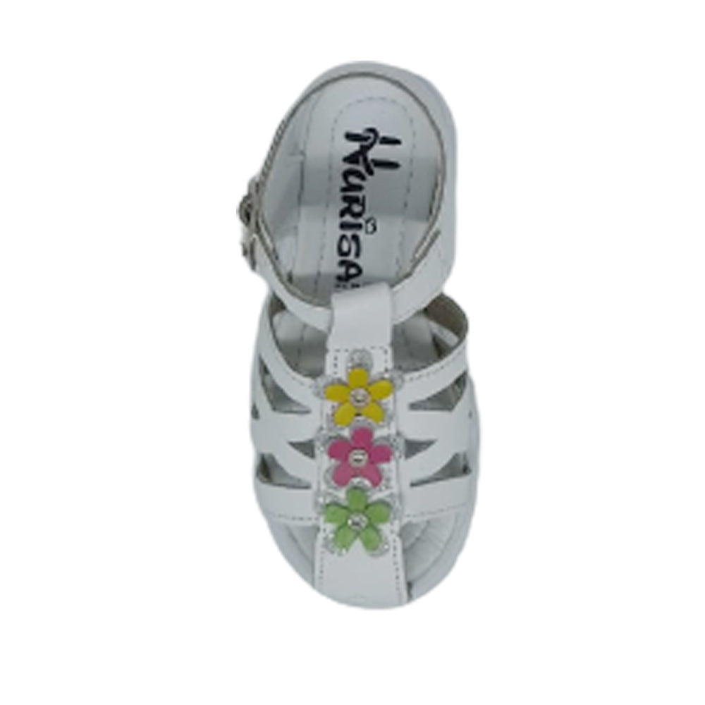 Huarache Para Niña Hurisa 1819 Blanco Ab0701