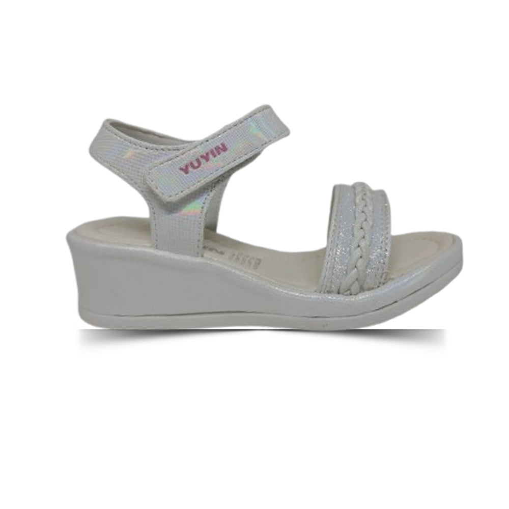 Sandalia Para Niña Yuyin 26057 Blanco Ab0701