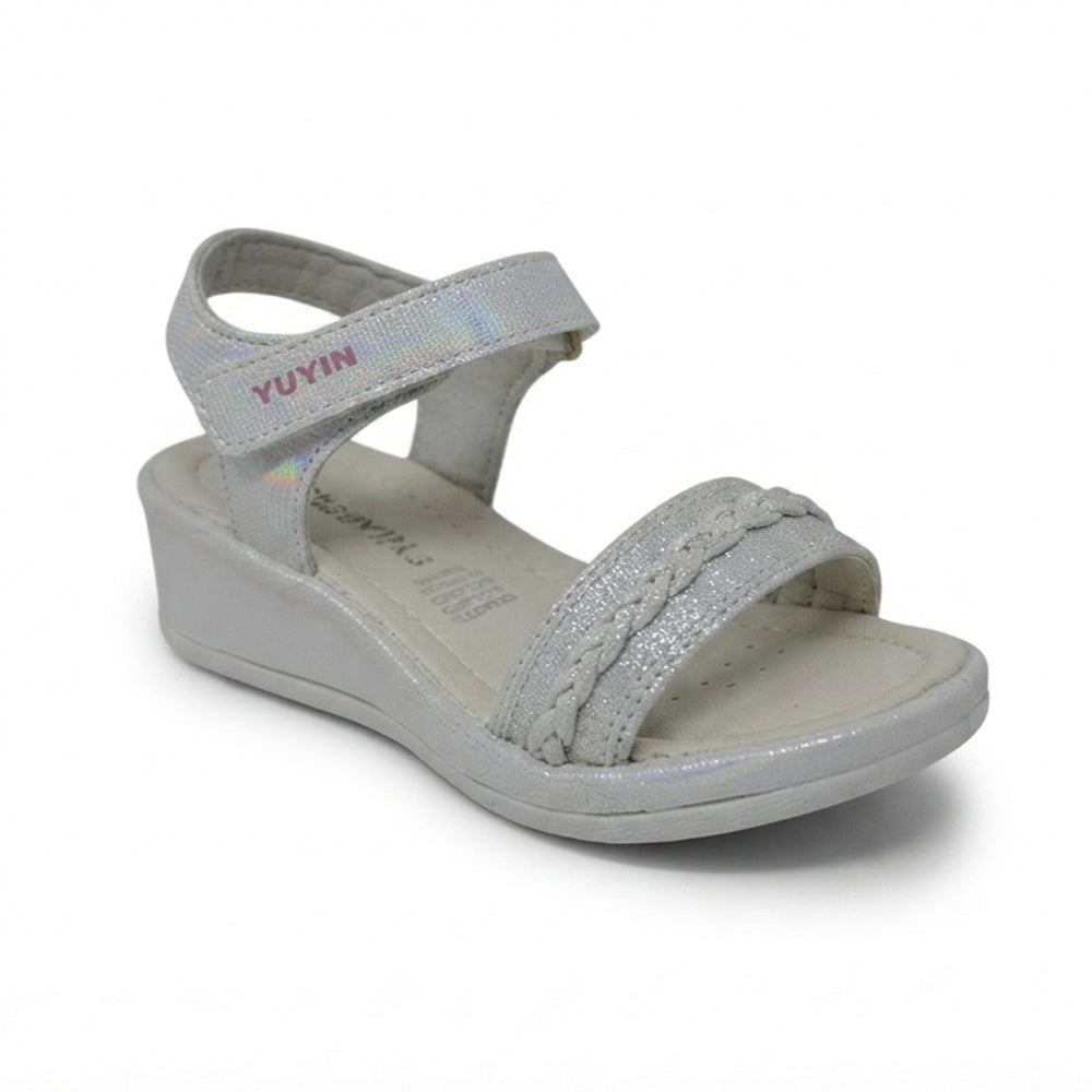 Sandalia Para Niña Yuyin 26057 Blanco Ab0701