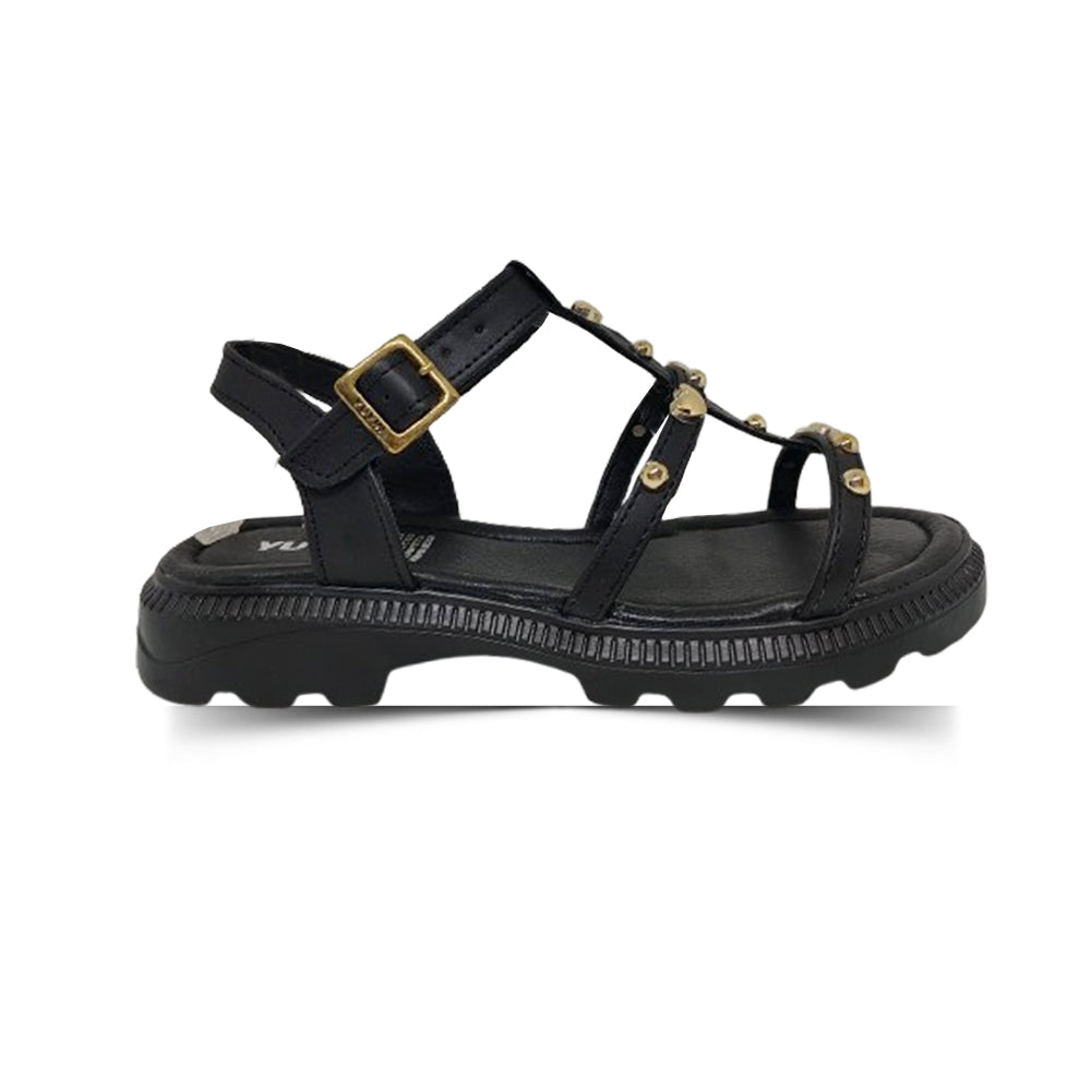 Sandalia Para Dama Yuyin 26060 Negro Ab0701
