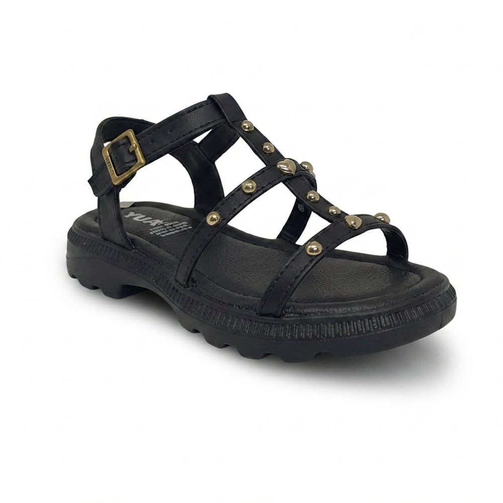 Sandalia Para Dama Yuyin 26060 Negro Ab0701