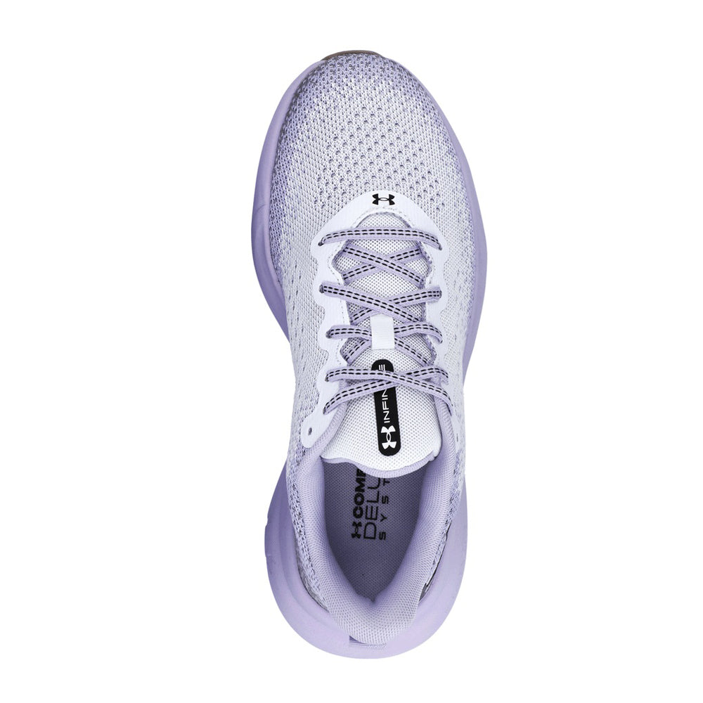 Tenis Deportivo Para Dama Under Armour Infinite Blanco Gris Ab0701
