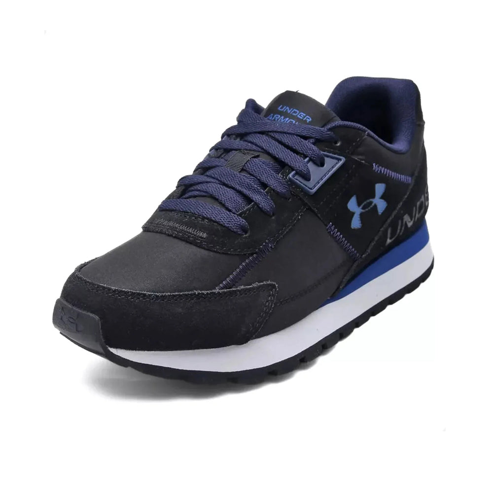 Tenis Casual Para Caballero Under Armour Essential Runner Negro Azul Ab0701