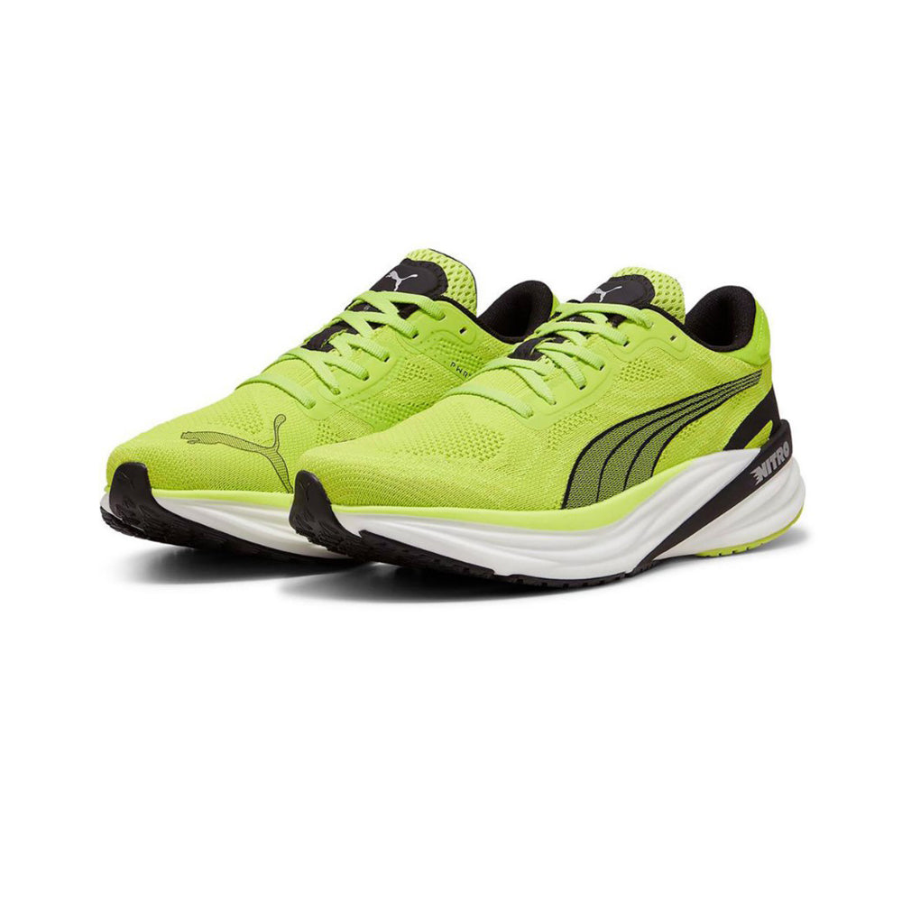 Tenis Deportivo Para Caballero Puma Magnify Nitro 2 Lima Negro Plata Ab0701