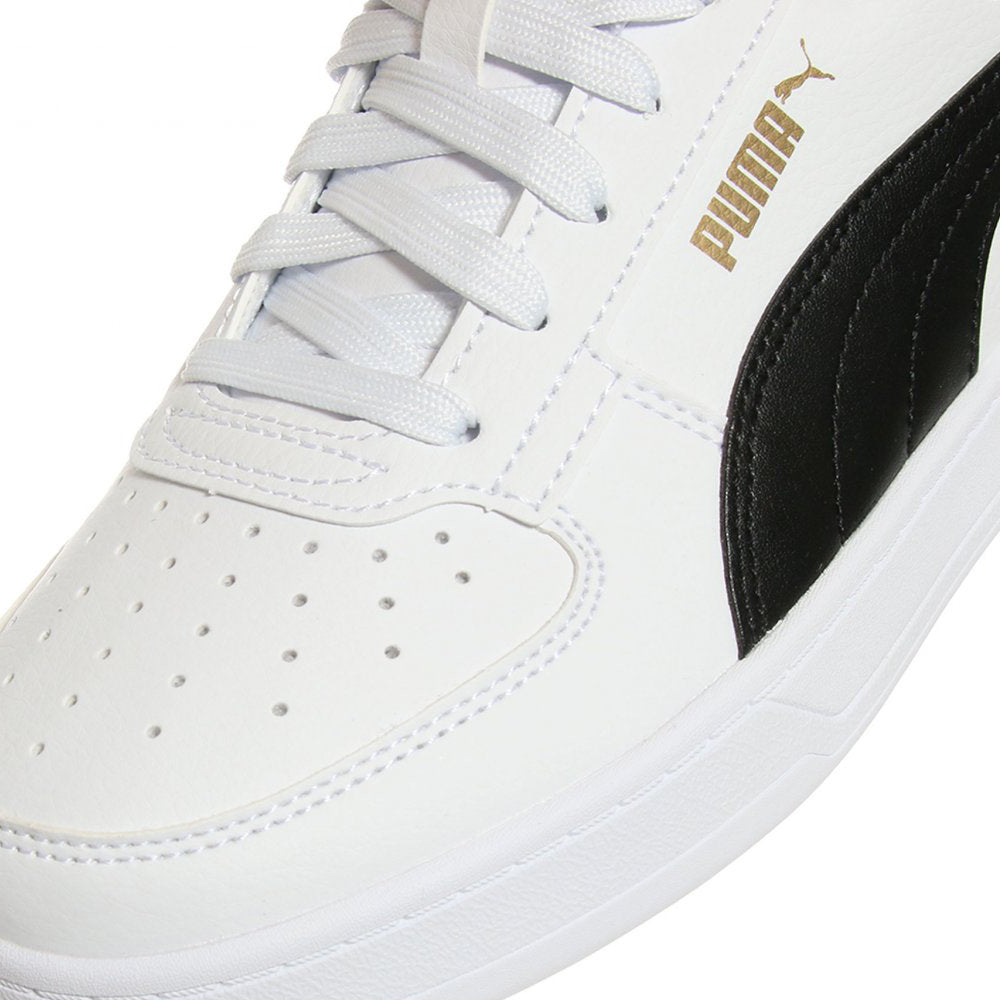 Tenis Casual Para Caballero Puma Caven 2.0 Blanco Negro Oro Ab0701
