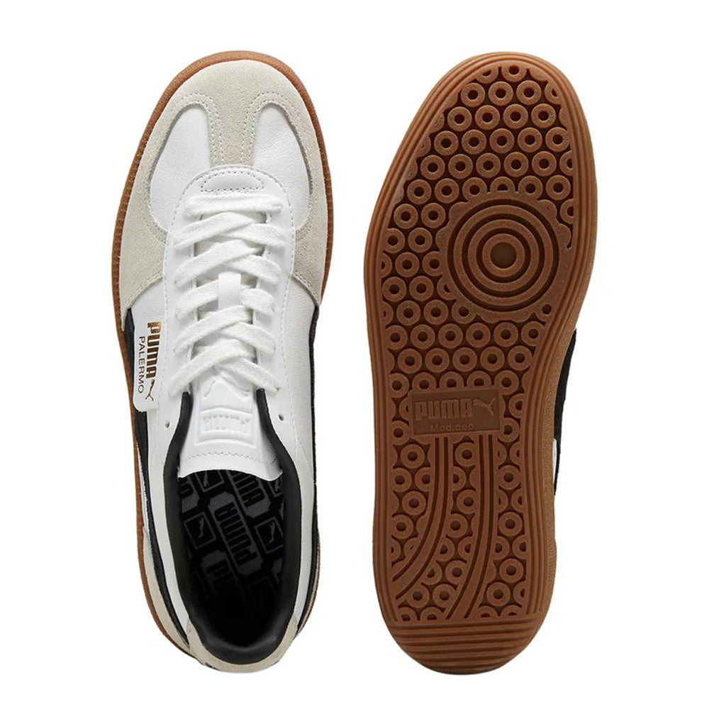 Tenis Casual Para Caballero Puma Palermo Blanco Negro Gris Ab0701