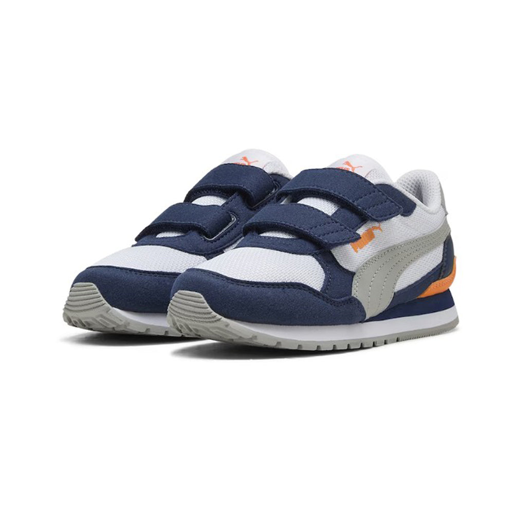 Tenis Deportivo Para Niño Puma ST Runner Blanco Gris Marino Ab0701