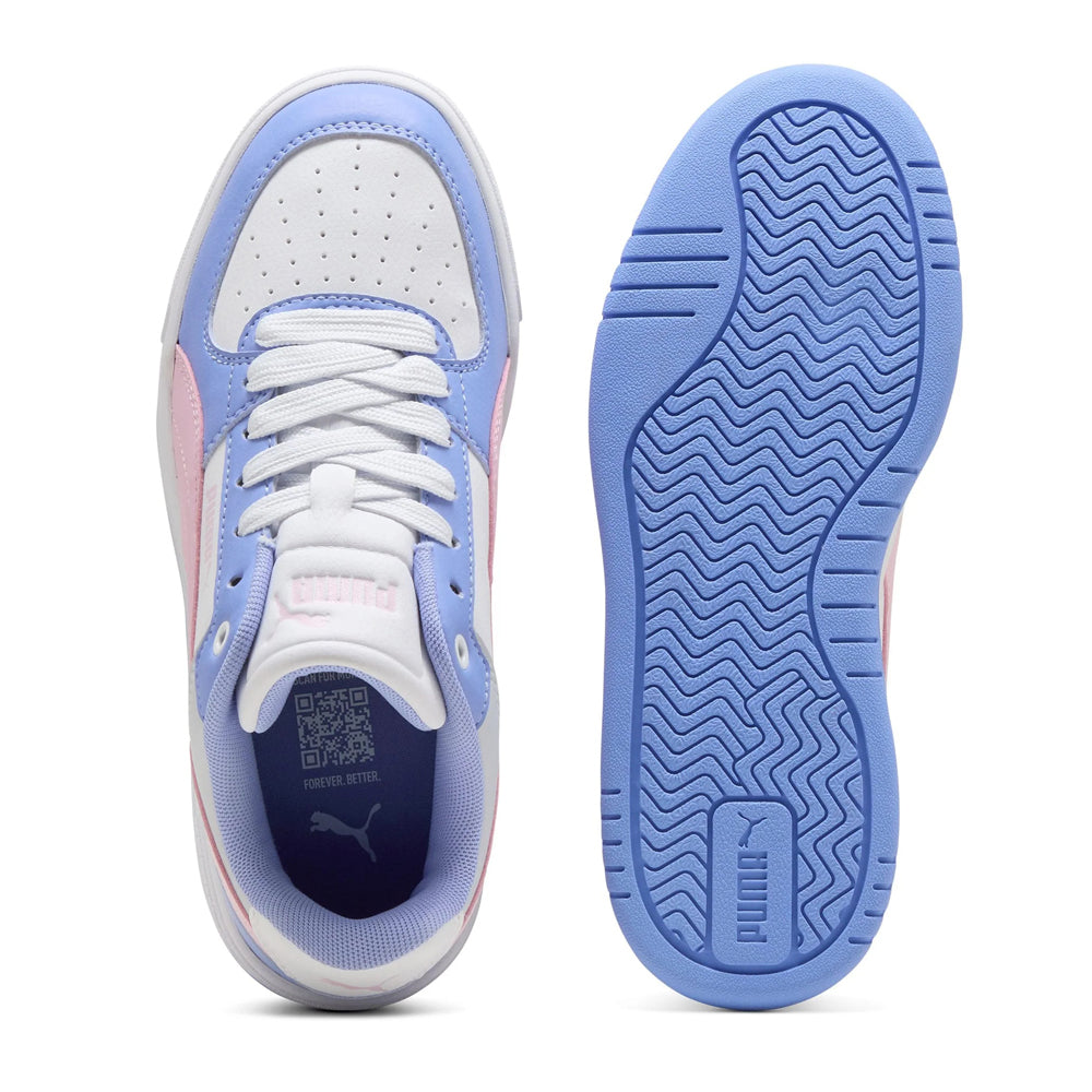 Tenis Casual Para Dama Puma Caven III Block Jr Lavanda Rosa Blanco Ab0701