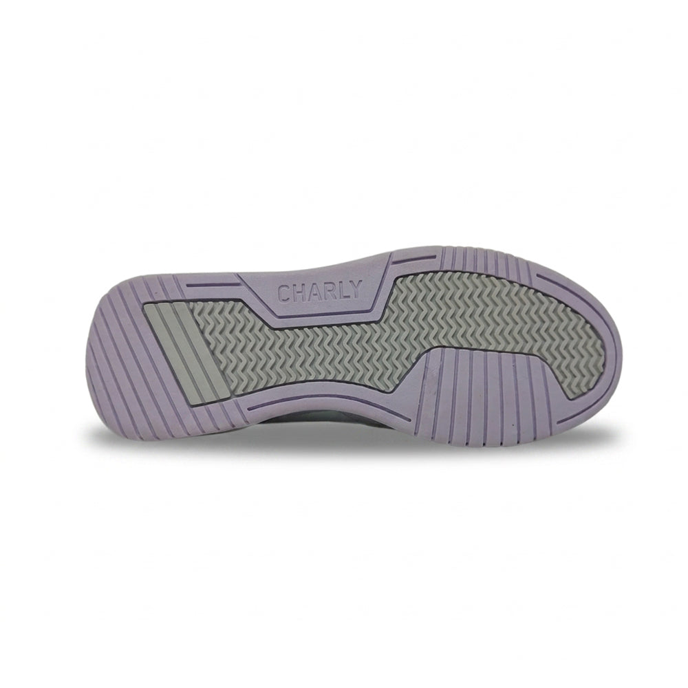 Tenis Casual Para Dama Charly 43340 Blanco Lila Ab0701