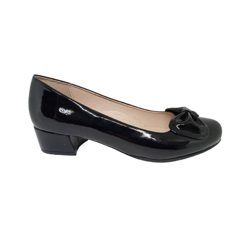 Zapato Casual Para Dama Valdano 503 Negro Charol Ab0701