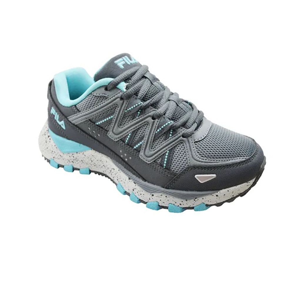 Tenis Casual Para Dama Fila Firetrail Evo Gris Aqua Ab0701
