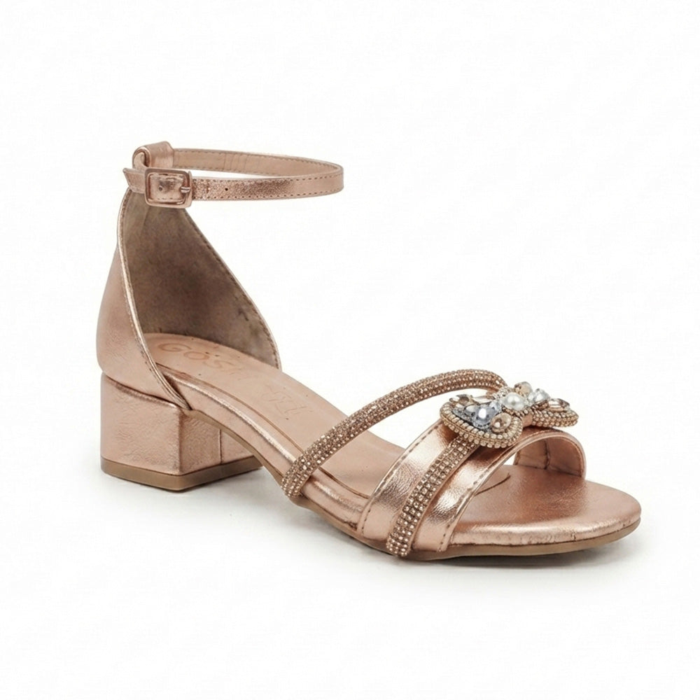 Sandalia Para Niña Karlita 671 Oro Rosado Ab0701