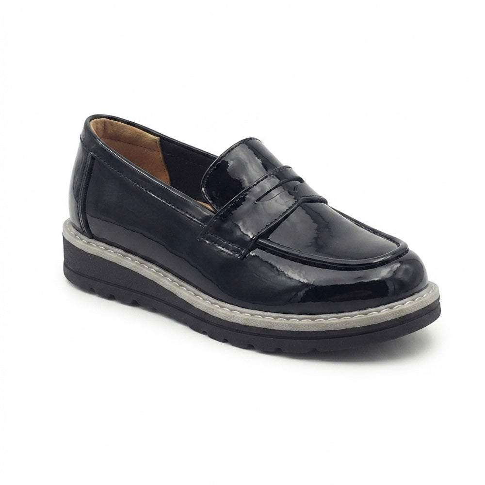 Calzado Escolar Para Niña Joven Fredel´s 7926 Negro charol Ab0701