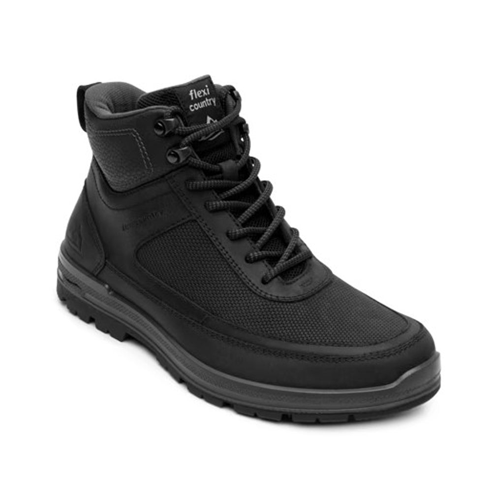 Bota Para Hombre Flexi Country 92113 Negro Ab0701