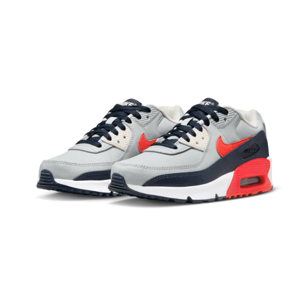 Tenis Deportivo Para Dama Nike Air Max 90 LTR Gris Marino Naranja Ab0701