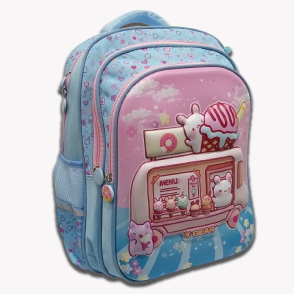 Mochila Combo Escolar Infantil "Ice Cream Truck" X Gear Ab0701