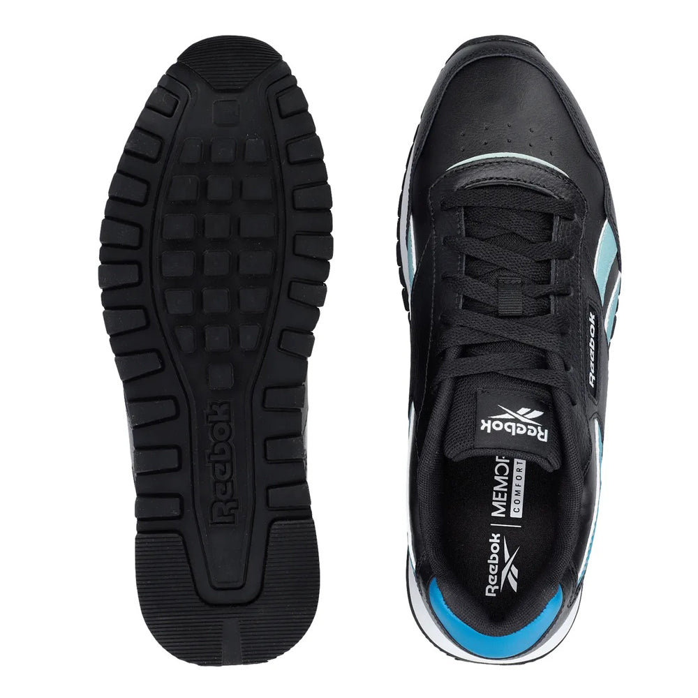 Tenis Casual Para Caballero Reebok Glide Negro Azul Ab0701