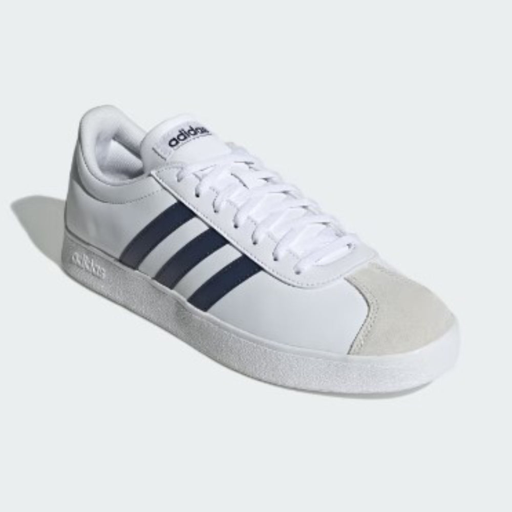 Tenis Casual Para Caballero Adidas VL Court Basa Blanco Marino Gris Ab0701