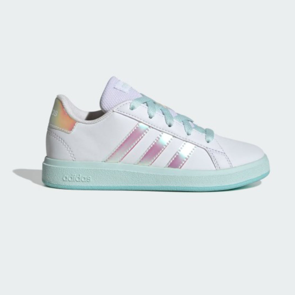Tenis Casual Para Dama Adidas Grand Court Blanco Aqua Menta Ab0701