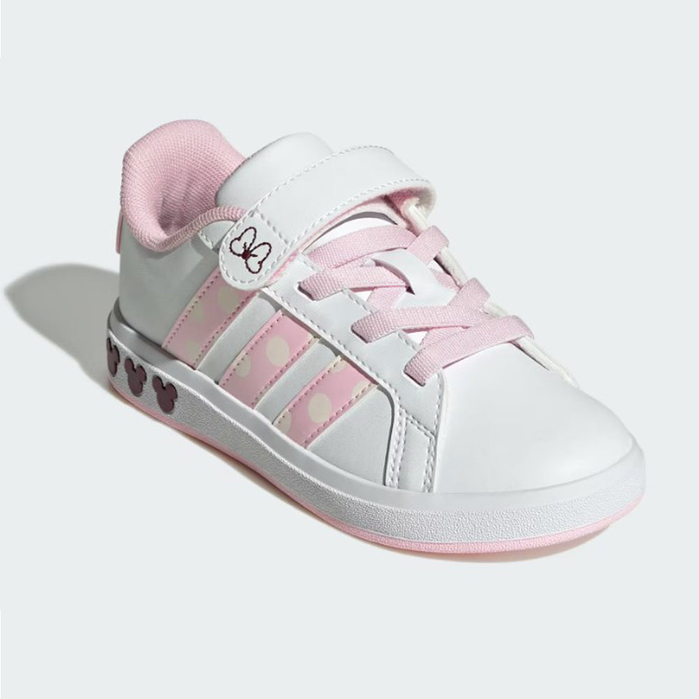 Tenis Casual Para Dama Adidas Grand Court Minnie Blanco Rosa Ab0701