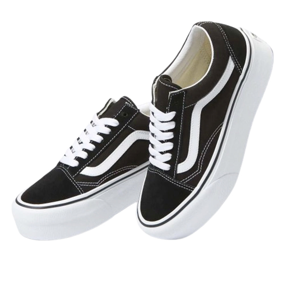 Tenis De Plataforma Para Dama Vans Old Skool Stackform Negro Blanco Ab0701