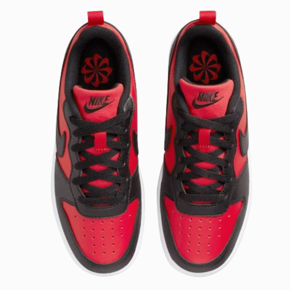 Tenis Casual Para Dama Nike Court Borough Low 2 Rojo Negro Blanco Ab0701