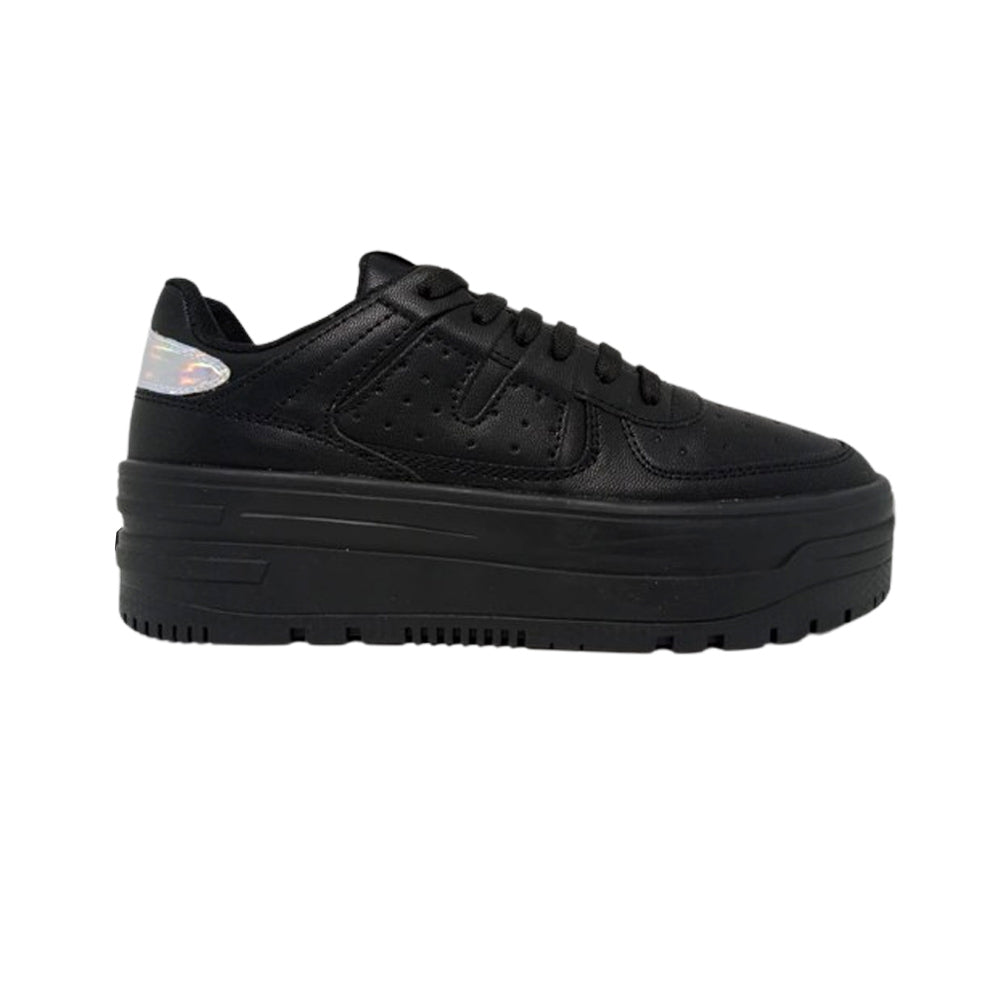 Tenis Casual Para Dama Gosh Vocleni Negro Plata Ab0701