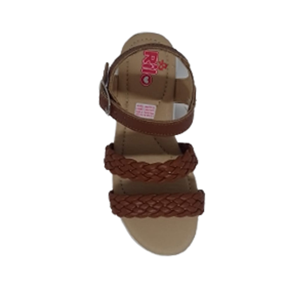 Huarache Para Niña Rilo 4062 Camel Ab0701