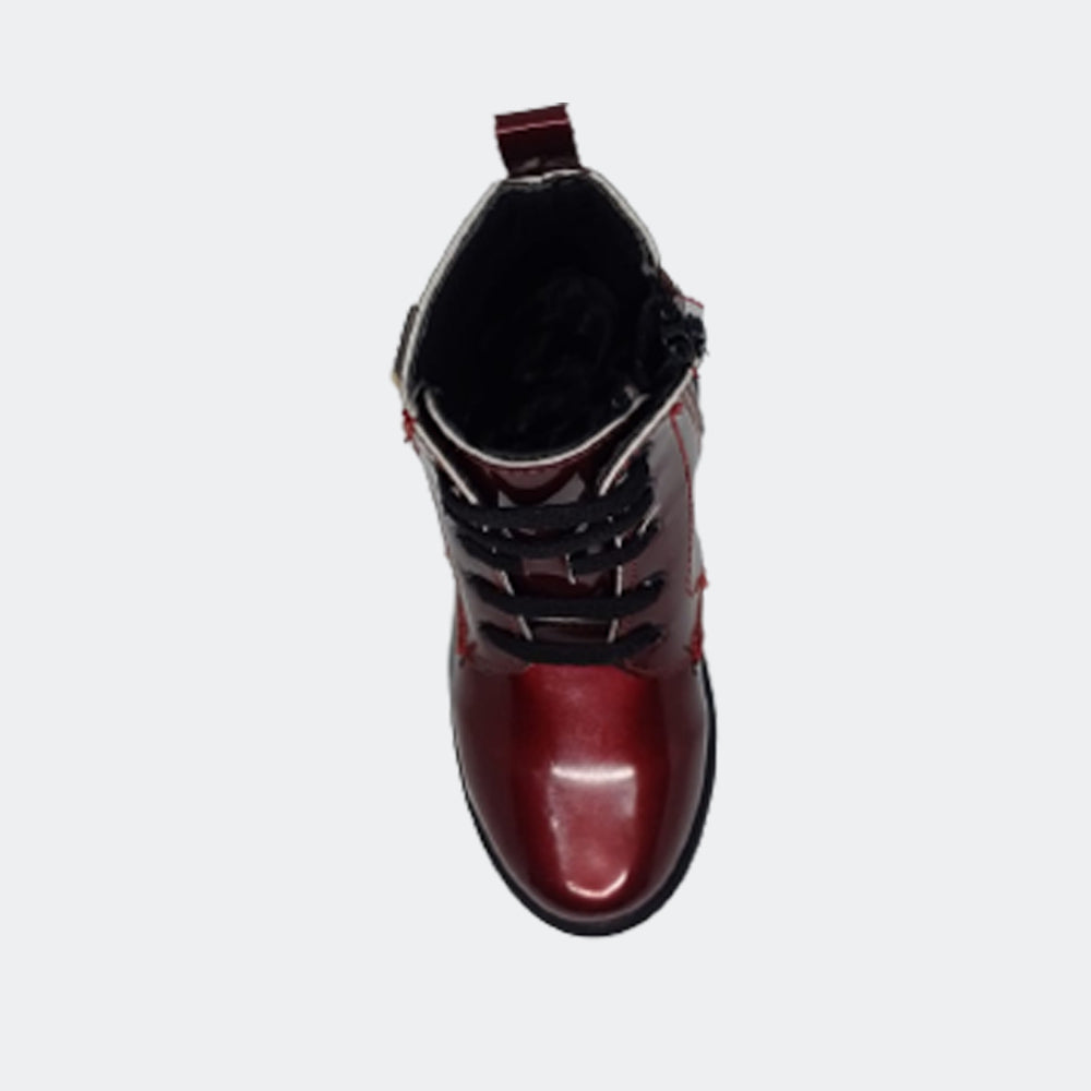 Bota Para Niña Rilo 9860 Rojo Charol Ab0701