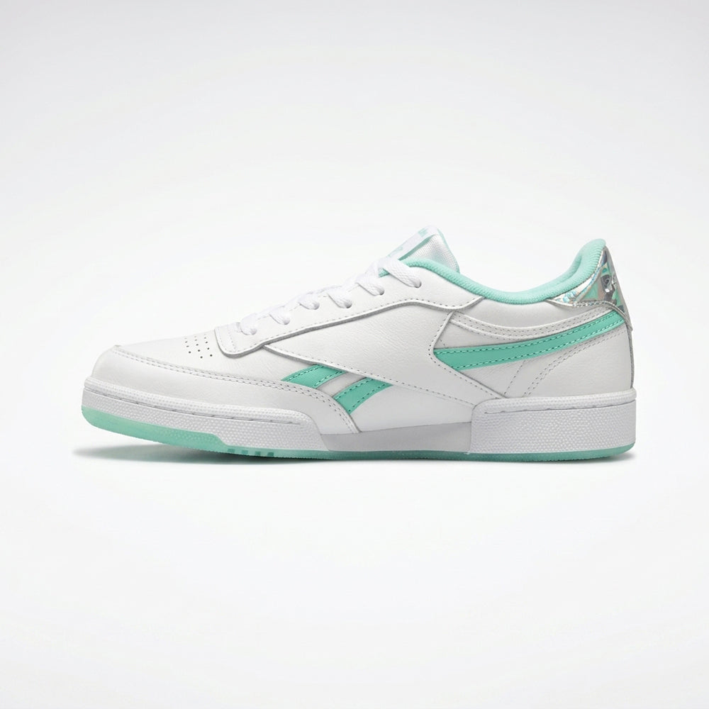 Tenis Casual Para Dama Reebok Club C Revenge Blanco Menta Plata Ab0701