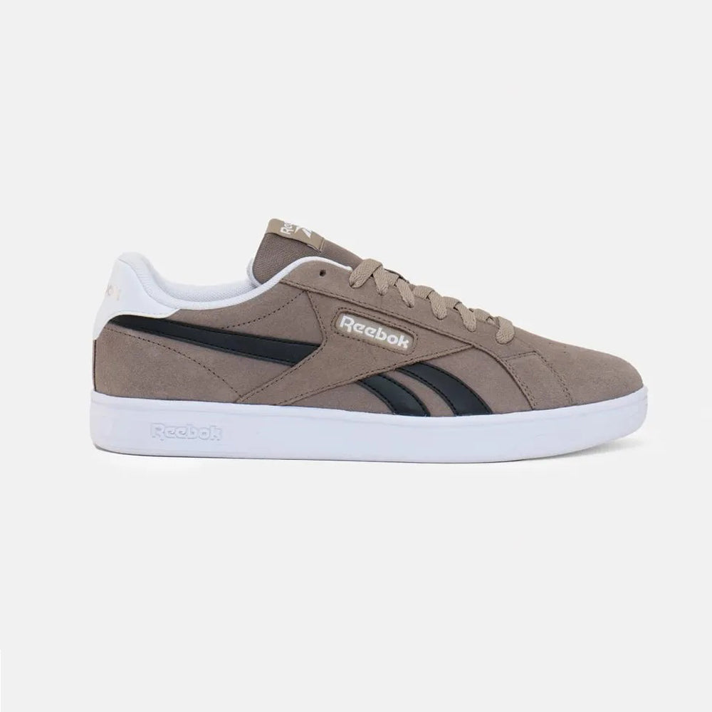 Tenis Casual Para Caballero Reebok Court Retro Gris Negro Blanco Ab0701