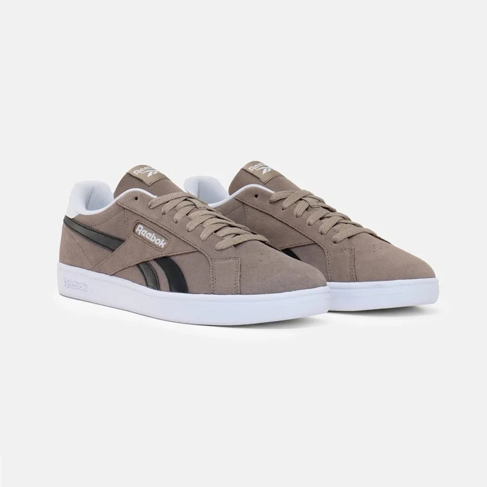 Tenis Casual Para Caballero Reebok Court Retro Gris Negro Blanco Ab0701