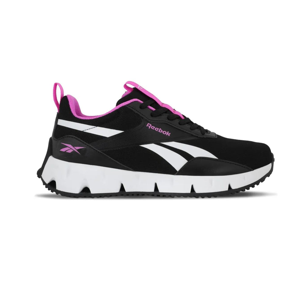 Tenis Deportivo Para Dama Reebok Zigdynamicastr Negro Blanco Rosa Ab0701