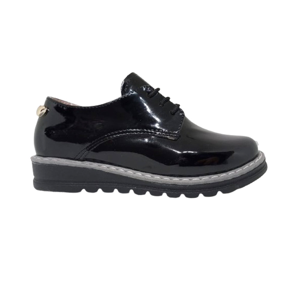 Calzado Escolar Para Niña Marisol 11000 Negro Charol Ab0701