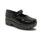Calzado Escolar Para Niña Fredels 12332 Negro Charol Ab0701