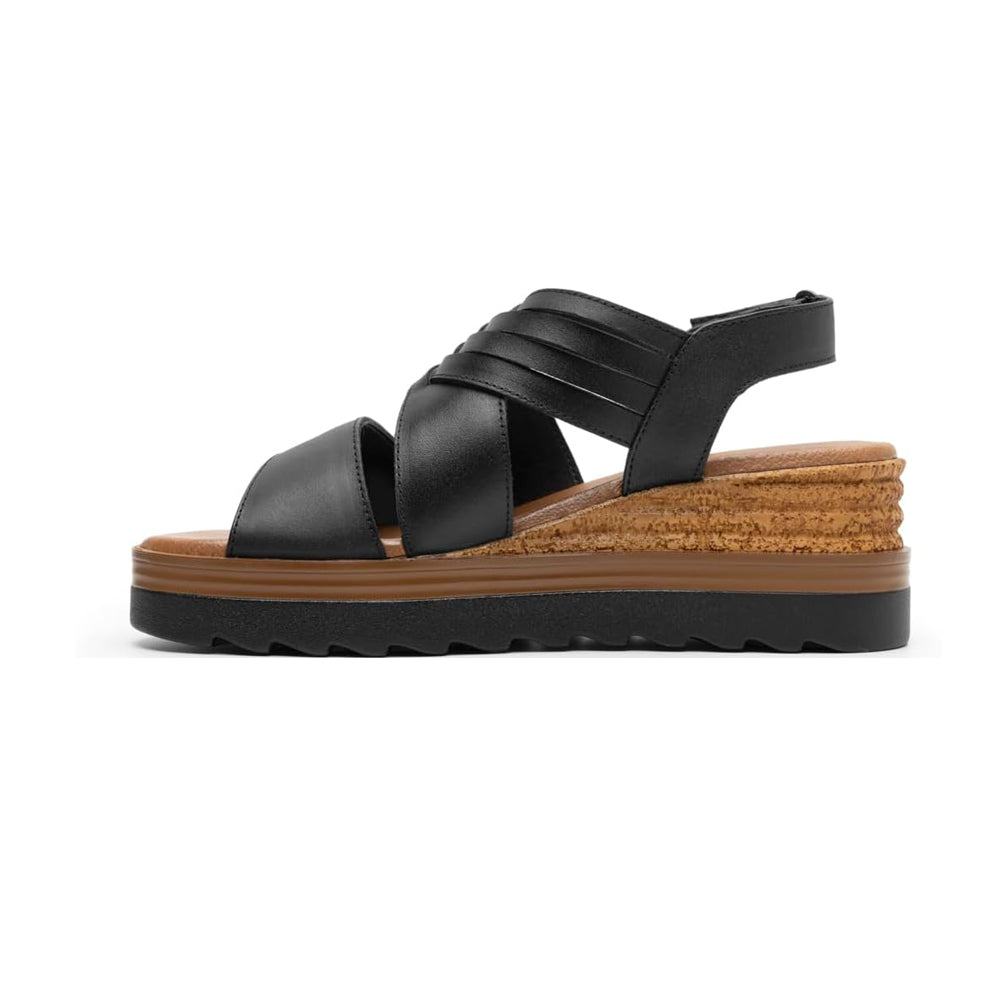 Sandalia De Plataforma Para Dama Flexi 127702 Negro Ab0701