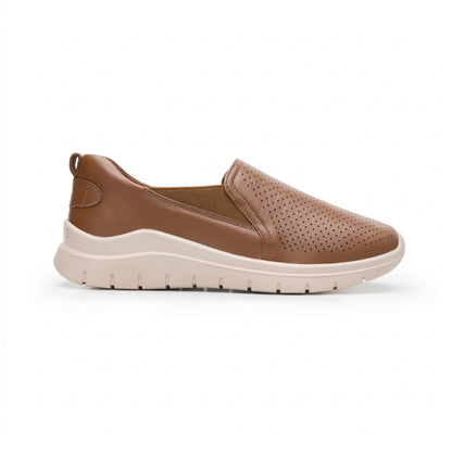 Mocasín Confort Para Dama Flexi 130210 Tan Ab0701
