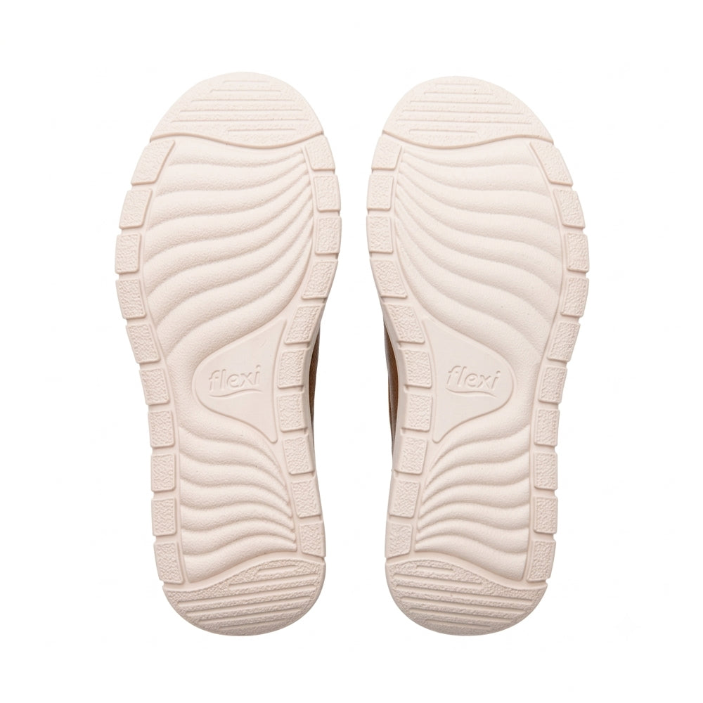 Mocasín Confort Para Dama Flexi 130210 Tan Ab0701
