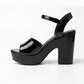 Sandalia De Tacon Mirlon 1420 Negro Charol Ab0701