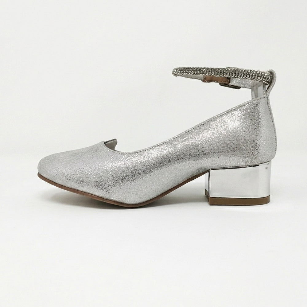 Zapato Vestir Niña Karlita 1742 Plata Ab0701
