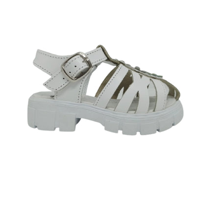 Huarache Para Niña Hurisa 1819 Blanco Ab0701