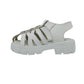 Huarache Para Niña Hurisa 1819 Blanco Ab0701