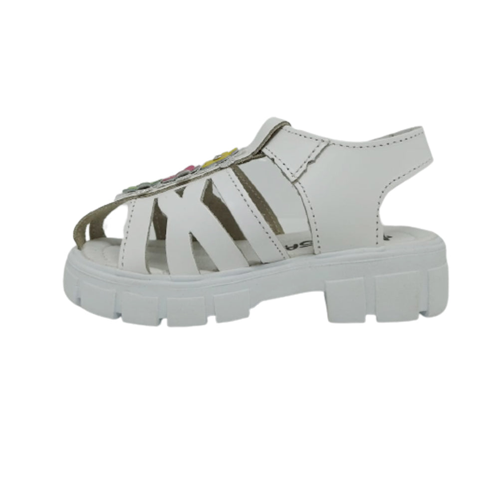 Huarache Para Niña Hurisa 1819 Blanco Ab0701