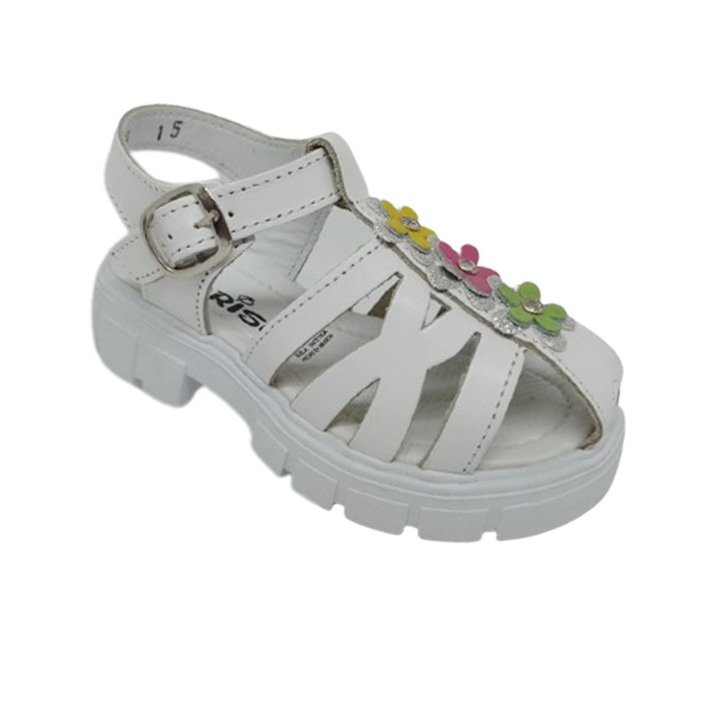 Huarache Para Niña Hurisa 1819 Blanco Ab0701