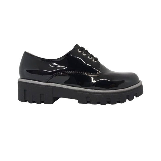 Calzado Escolar Para Niña Joven Dechris 221 Negro Charol Ab0701