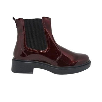 Bota Para Niña Yuyin 23451 Vino Charol Ab0701