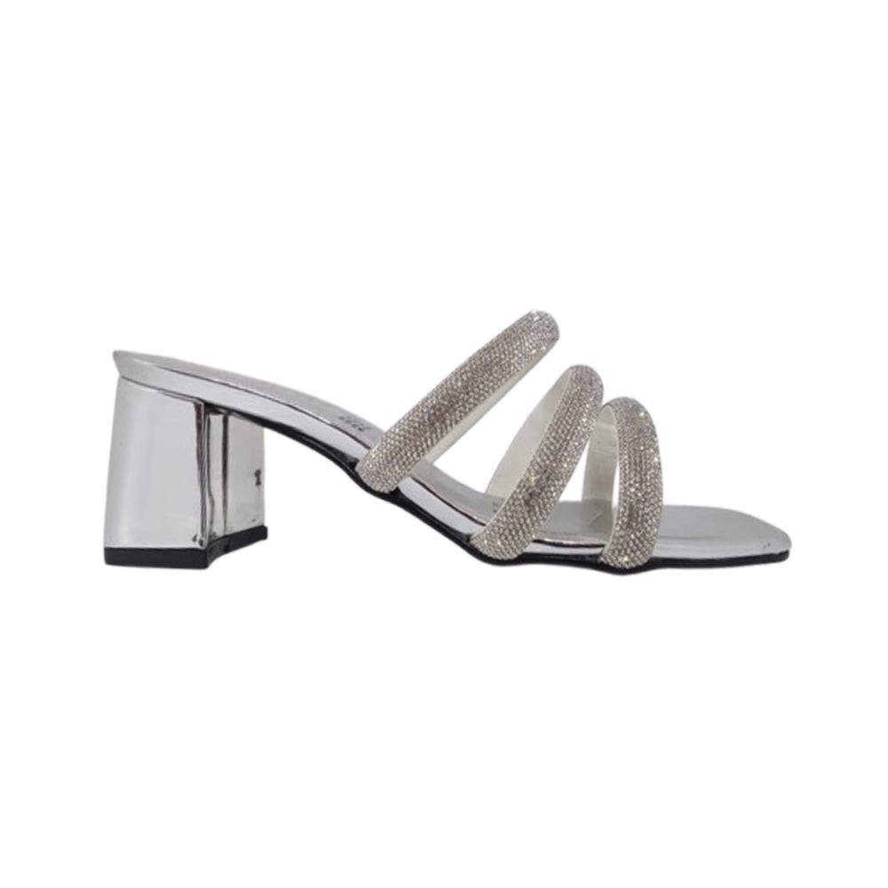 Sandalia Con Tacón Para Dama Crivelli 2595 Plata Ab0701