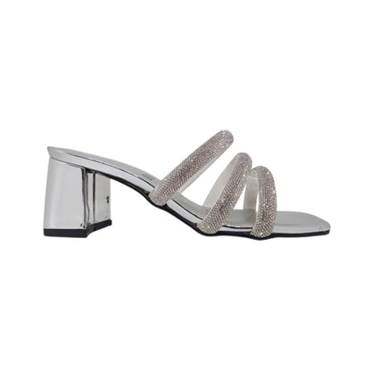 Sandalia Con Tacón Para Dama Crivelli 2595 Plata Ab0701
