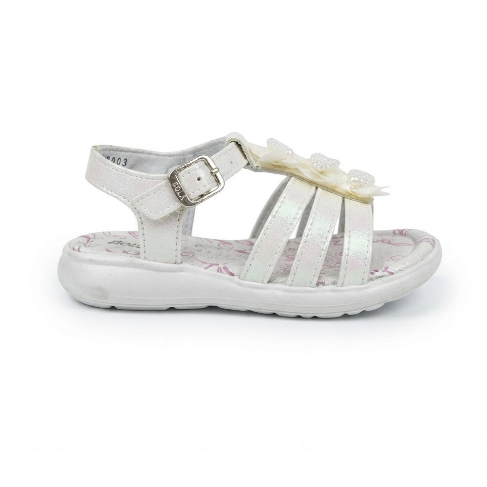 Sandalia Para Niña Yuyin 26024 Blanco Ab0701
